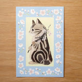 4legs Postcard - Cat in Picture Book #16 American Shorthair