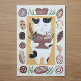 4legs Postcard - Cat in Picture Book #19 Tabby