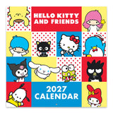Make 2027 your best year yet with this classic 12" × 12" Hello Kitty® and Friends Wall Calendar (Jan.–Dec. 2027). Filled with super cute artwork, this 12-month calendar doubles as cheerful wall décor, brightening any space while helping you stay organized all year.

• 12"w x 12"h closed 
• 12 months (Jan.–Dec. 2027) 
• 13 pages; 150 gsm acid-free, FSC®-certified paper 
• Saddle-stitch binding 

© 2026 SANRIO CO., LTD. Used Under License.

