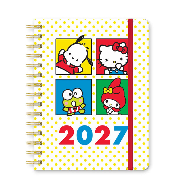 
Petite in size but big on Sanrio® charm, this 17-month planner (Aug. 2026–Dec. 2027) offers monthly and weekly views with plenty of space to capture plans and important dates. Full-color artwork, extra notes pages, and a secure elastic band closure make this a must-have all-in-one organizing tool!

• 7.5"w × 8.5"h 
• 17 months (Aug. 2026–Dec. 2027) 
• 160 pages; 100 gsm acid-free FSC®-certified paper 
• Softcover; Twin-ring wire-o binding 

© 2026 SANRIO CO., LTD. Used Under License.