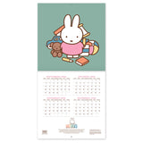 Miffy makes every season sweeter! This classic 12" × 12" Wall Calendar brings Miffy’s adventurous spirit to your home or workspace all year long. From breezy autumn bike rides to sunny springtime gardening, each month showcases Miffy and friends in soft pastel scenes that capture the magic of everyday moments—plus roomy calendar grids with plenty of room to jot down plans, reminders, and special occasions.

• 12"w x 12"h closed 
• 12 months (Jan.–Dec. 2027) 
• 13 pages; 150 gsm acid-free, FSC®-certified pap
