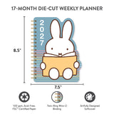 Every day's a little brighter with Miffy by your side! This 17-month planner (Aug. 2026–Dec. 2027) features weekly planning pages filled with adorable Miffy artwork, plus extra notes pages, a two-year reference calendar, and a holiday list—everything you need to stay organized and inspired all year. 

• 7.5"w × 8.5"h 
• 17 months (Aug. 2026–Dec. 2027) 
• 160 pages; 100 gsm acid-free FSC®-certified paper 
• Softcover; Twin-ring wire-o binding 

© Mercis bv