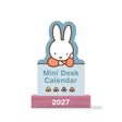 Welcome the new year with this adorable Miffy Desk Calendar (Jan.–Dec. 2027). Each month is printed on a sturdy, die-cut card featuring the iconic bunny in pastel colors and seasonal artwork. Place the current month on the included wooden stand for a sweet, simple calendar reference you’ll enjoy all year long.

• Box: 3.75"w x 5.25"h 
• 12 months (Jan.–Dec. 2027) 
• 13 sheets; 300 gsm acid-free, FSC®-certified paper 
• Shrink-wrapped in paper box 
• Includes sturdy wood stand 

© Mercis bv