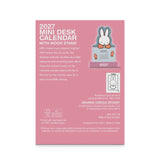 Welcome the new year with this adorable Miffy Desk Calendar (Jan.–Dec. 2027). Each month is printed on a sturdy, die-cut card featuring the iconic bunny in pastel colors and seasonal artwork. Place the current month on the included wooden stand for a sweet, simple calendar reference you’ll enjoy all year long.

• Box: 3.75"w x 5.25"h 
• 12 months (Jan.–Dec. 2027) 
• 13 sheets; 300 gsm acid-free, FSC®-certified paper 
• Shrink-wrapped in paper box 
• Includes sturdy wood stand 

© Mercis bv