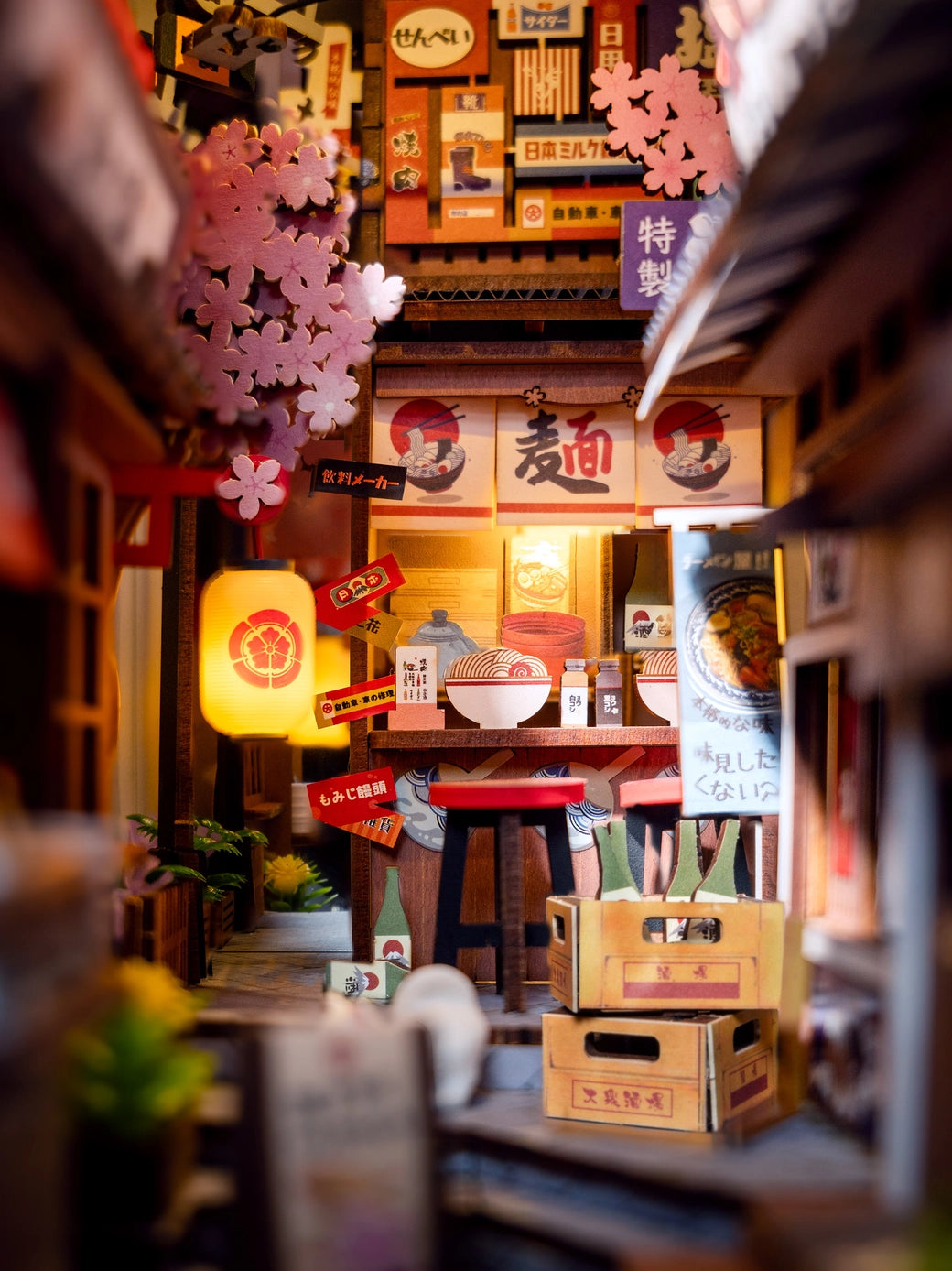 Diy Book Nook Kit: Sakura Wine Alley