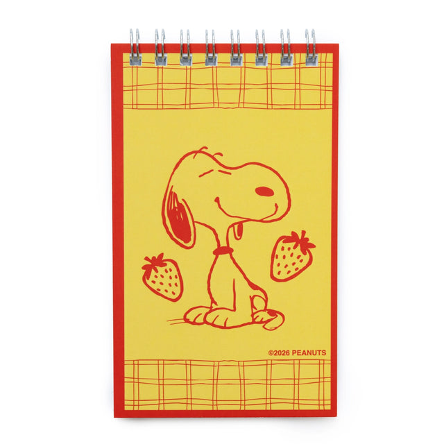 A nostalgic nod to the stationery aisle—those tiny spiral notebooks you’d flip through while your mom checked out at the local five-and-dime. These vintage-style memo pads are straight out of the 1980s, reimagined with photo-real backgrounds and everyone’s favorite beagle doing what he does best: being adorable.