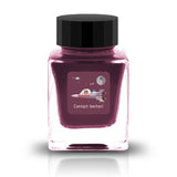 The Three-Year Anniversary Contact Collection features rich, vibrant colors with a smooth writing experience and fascinating characteristics such as shimmer and scent. The “Super” inks contain iridescent shimmer particles that shift color with the light, while the scented inks add a sensory twist to your writing. Please note that scented inks may feather when a large amount is applied—using fountain pen–friendly paper is recommended for the best results.