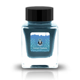 The Three-Year Anniversary Contact Collection features rich, vibrant colors with a smooth writing experience and fascinating characteristics such as shimmer and scent. The “Super” inks contain iridescent shimmer particles that shift color with the light, while the scented inks add a sensory twist to your writing. Please note that scented inks may feather when a large amount is applied—using fountain pen–friendly paper is recommended for the best results.