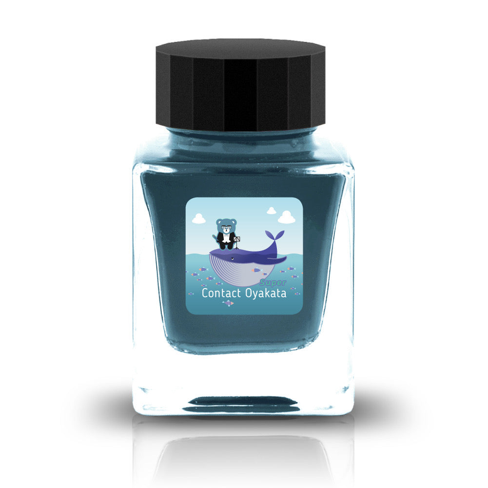 The Three-Year Anniversary Contact Collection features rich, vibrant colors with a smooth writing experience and fascinating characteristics such as shimmer and scent. The “Super” inks contain iridescent shimmer particles that shift color with the light, while the scented inks add a sensory twist to your writing. Please note that scented inks may feather when a large amount is applied—using fountain pen–friendly paper is recommended for the best results.