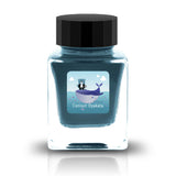 The Three-Year Anniversary Contact Collection features rich, vibrant colors with a smooth writing experience and fascinating characteristics such as shimmer and scent. The “Super” inks contain iridescent shimmer particles that shift color with the light, while the scented inks add a sensory twist to your writing. Please note that scented inks may feather when a large amount is applied—using fountain pen–friendly paper is recommended for the best results.