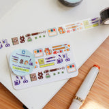Brush, Pens, and Cats Transparent PET Tape