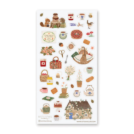 STICKII Woodland Tea Party Sticker Sheet