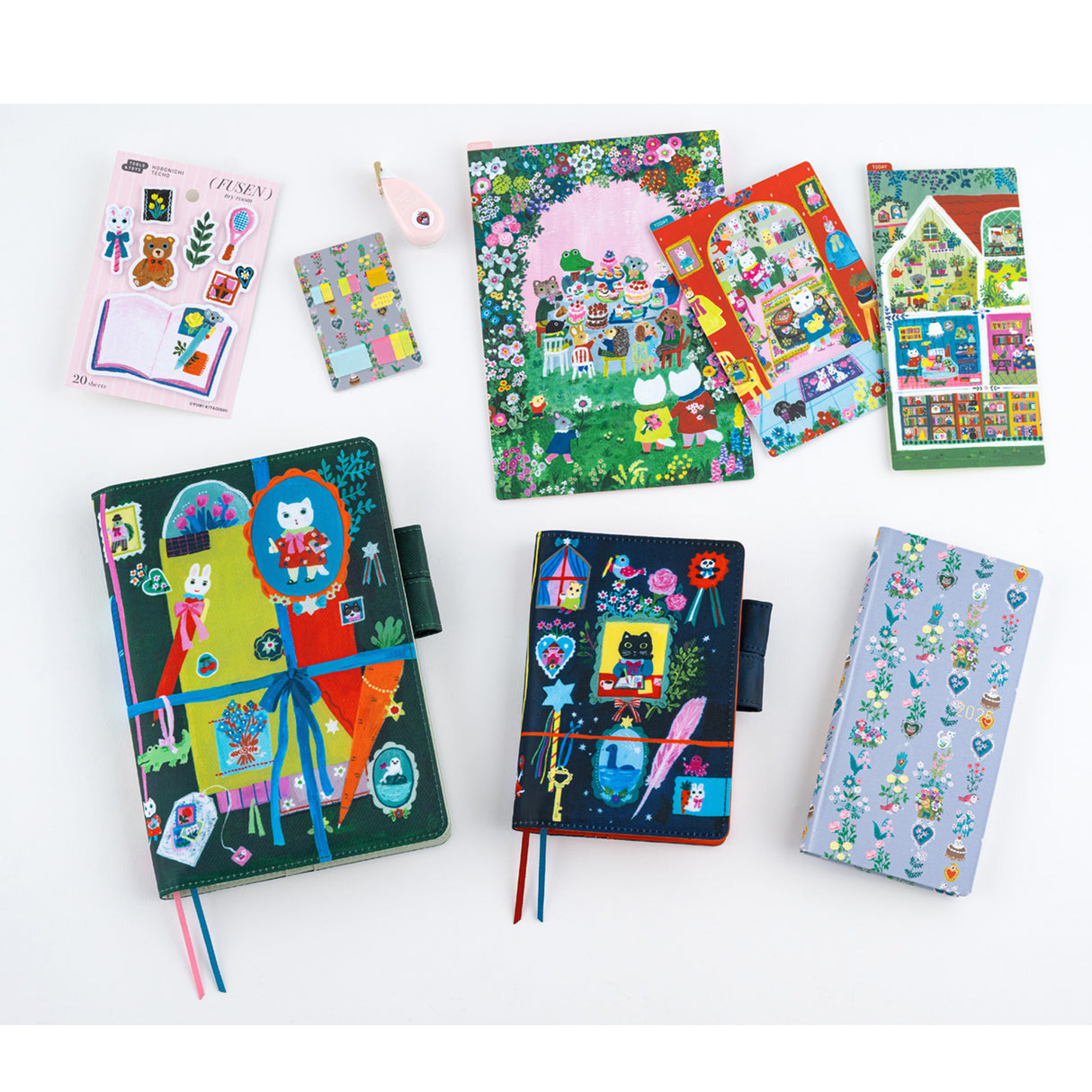 Yumi Kitagishi: Tablero de lápices Hobonichi para semanas (Animal Condo)