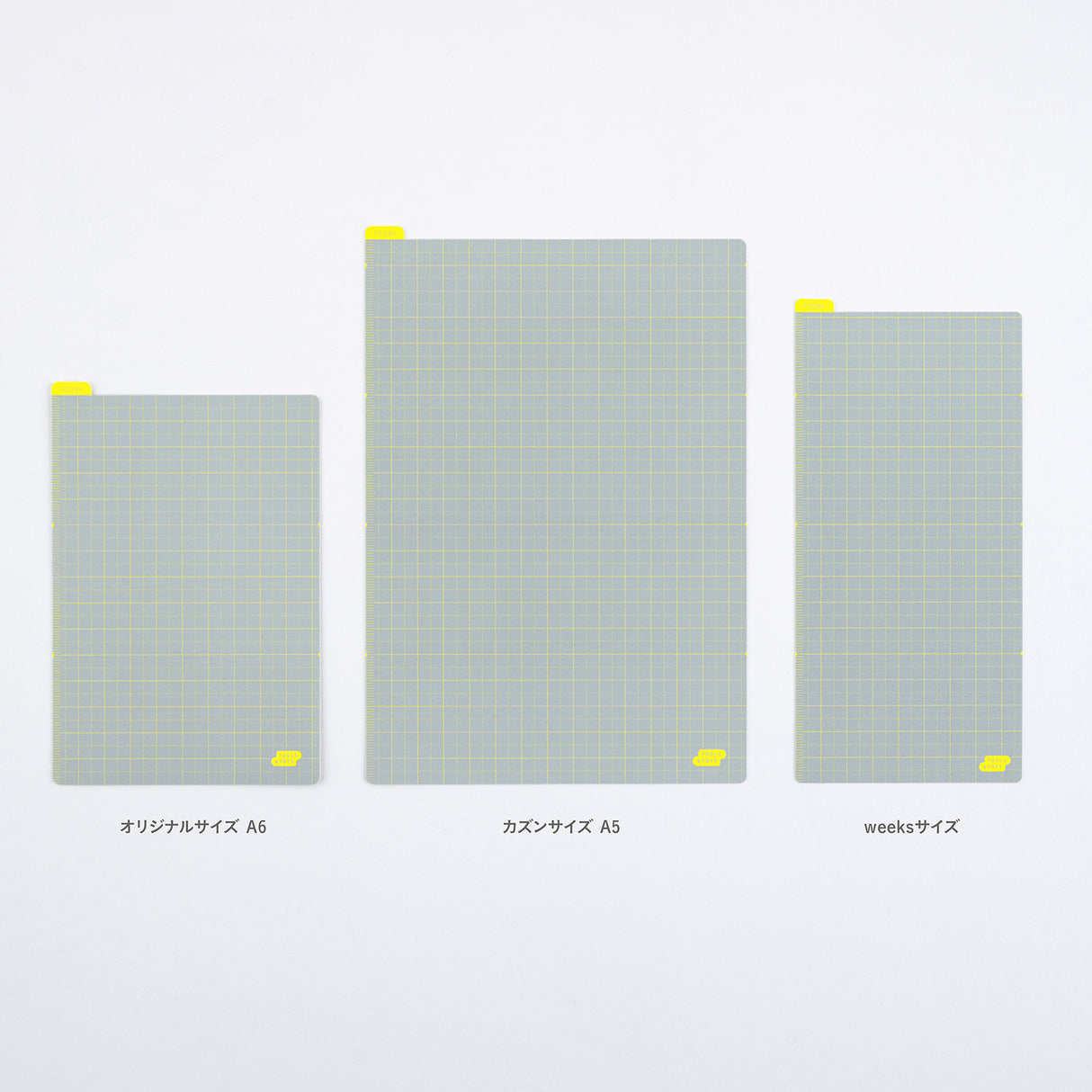 Tablero para lápices Hobonichi para tamaño A6 (gris hielo x amarillo)