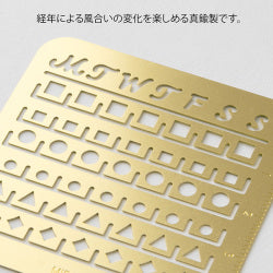 Midori Brass Calendar Template Stencil-Monthly Block-Small Size