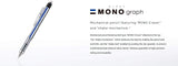 Tombow Mono Graph Mechanical Pencil - Neon Orange 0.5 mm