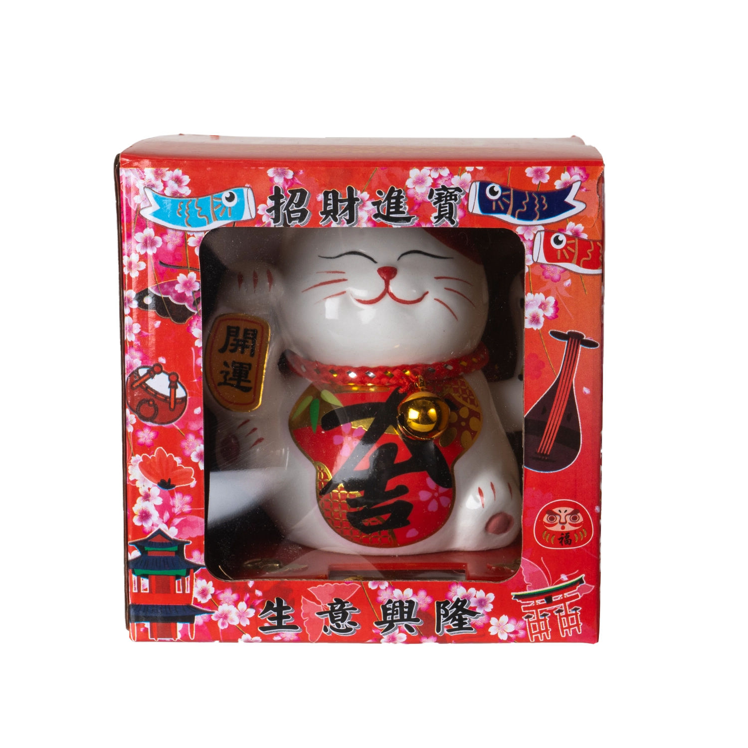 Urban Tokyo - 5 Inch Tall Solar Powered Lucky Cat with Movable Arm

Size: 5"H

Material: Ceramic