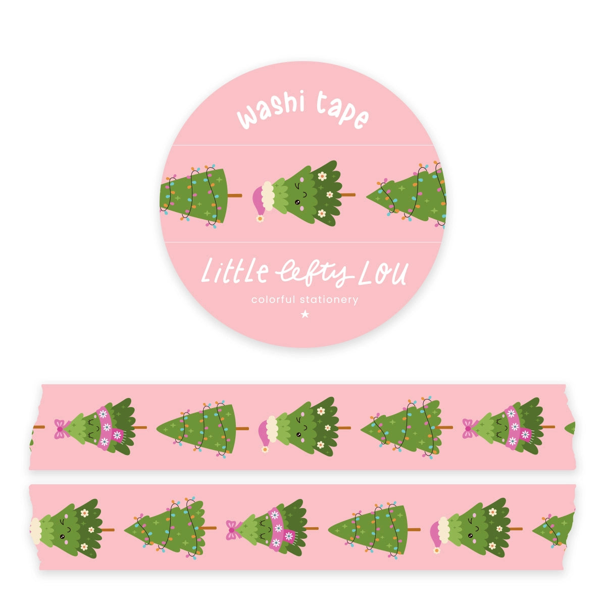 Christmas Trees Vertical Washi Tape
