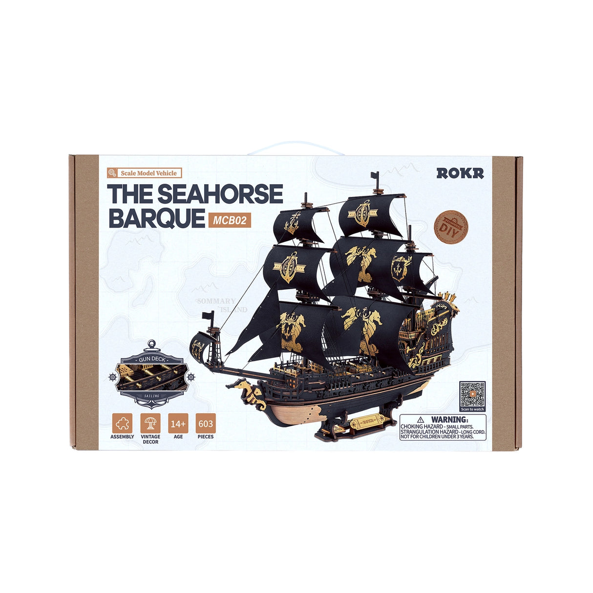 Diy Wooden Puzzle: the Seahorse Barque