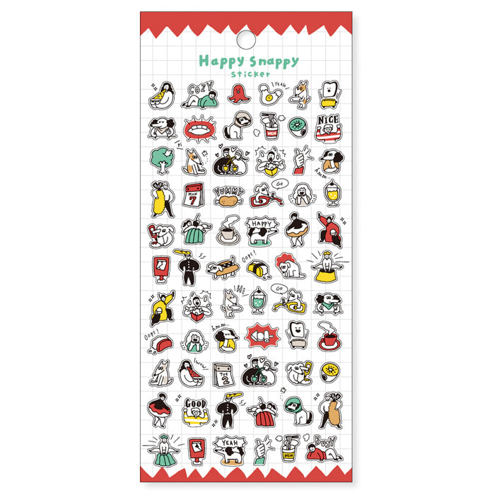 Mind Wave - Happy Snappy Red Sticker
