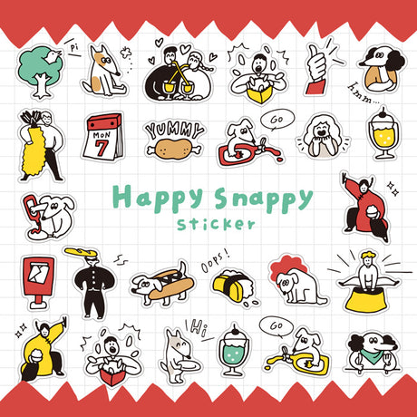 Mind Wave - Happy Snappy Red Sticker