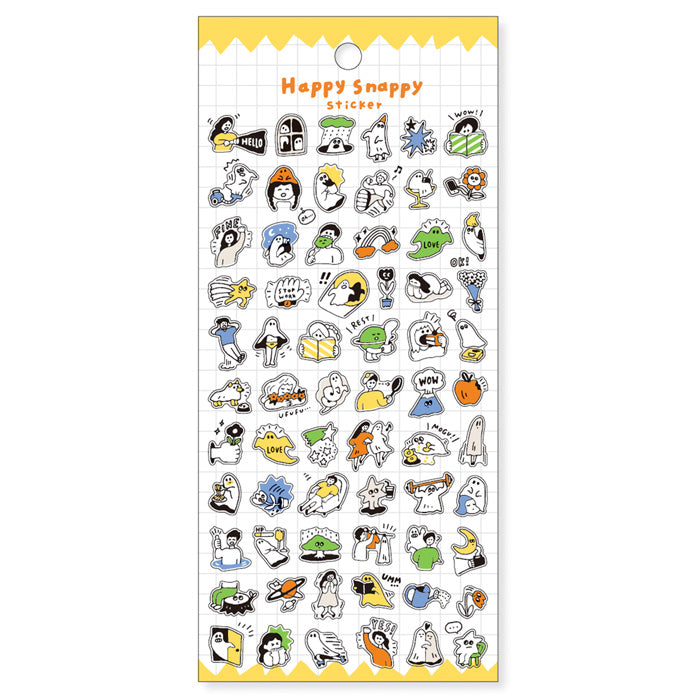Mind Wave - Happy Snappy Yellow Sticker
