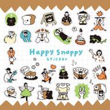Mind Wave - Happy Snappy Brown Sticker