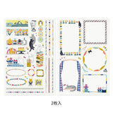 Midori Yuru Log Writable Sticker Sheets - Cat