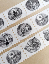 Jon Turner Illustration - Matchsticks Miniatures Fantasy Art Stamp Washi Tape