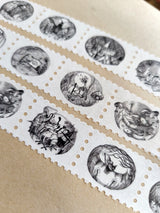 Jon Turner Illustration - Matchsticks Miniatures Fantasy Art Stamp Washi Tape