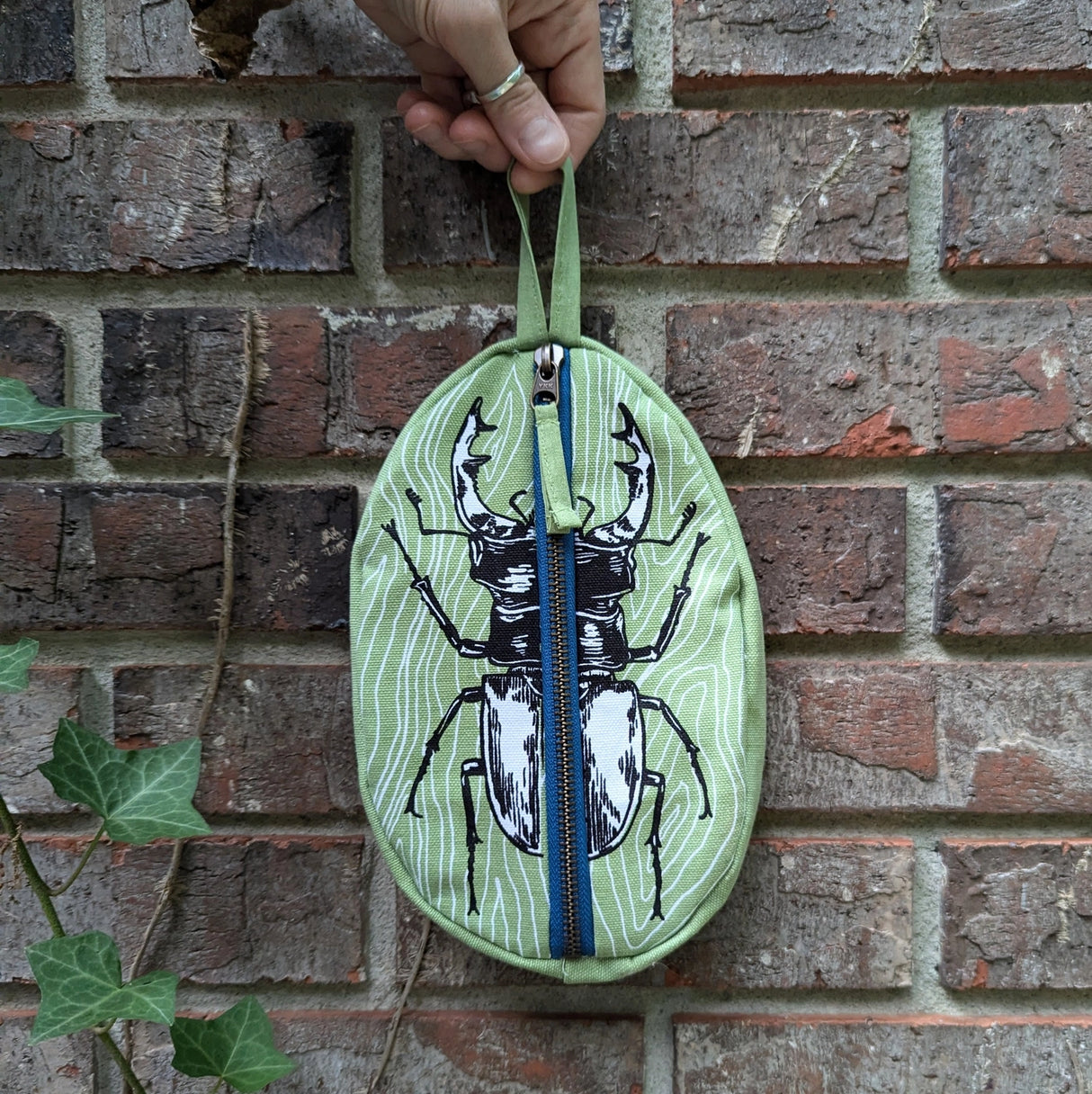 Stag Beetle Zippered Pouch
