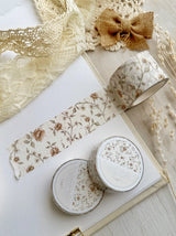 leelajournals - Creamy Red Floral Washi Tape 30mm