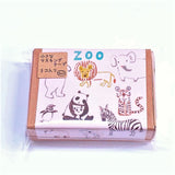 Minicaja de cerillas washi de animales del zoológico (5 rollos)