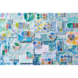 King Jim Coffret Cosmetic Motif Film Stickers Oval Horizon Blue