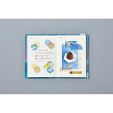 King Jim Coffret Cosmetic Motif Film Stickers Oval Horizon Blue