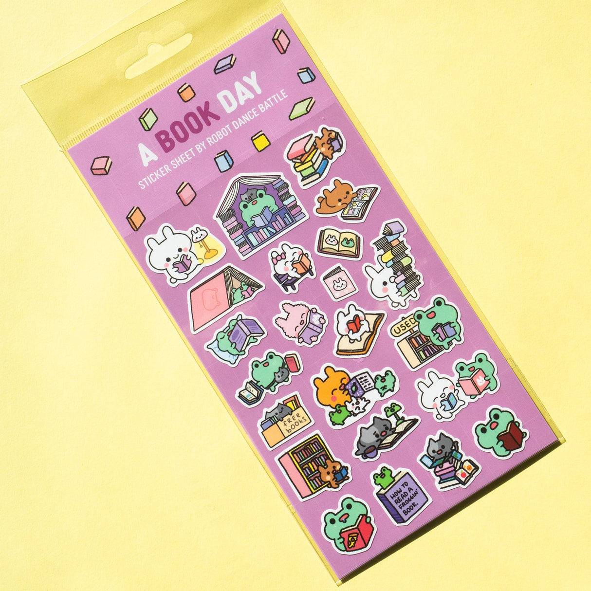 This is part of a new series of sticker sheets that feature different "days". There are 23 individual stickers on the sheet full of bizness success.

They are vinyl stickers on a clear plastic sheet with a backing card and packaging that's ready to display.

The whole packaging is 3.8 x 8.75" and is ready to hang. The sticker sheet is 3.75 x 5.8"