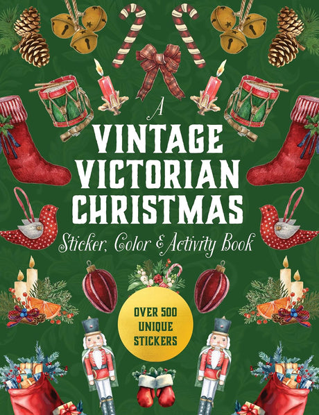Commemorate a bygone age and immerse yourself in the elegance of the Victorian era with this treasure trove of Christmas ephemera—with 500+ stickers and 50+ activity pages, making it Christmas every day!

With A Vintage Victorian Christmas Sticker, Color & Activity Book, you can celebrate the Christmas season with all things Victorian. The wondrous nineteenth century brought us many everyday luxuries that we still enjoy today, including electricity, telephones, photography, movies, and flush toilets. Many m