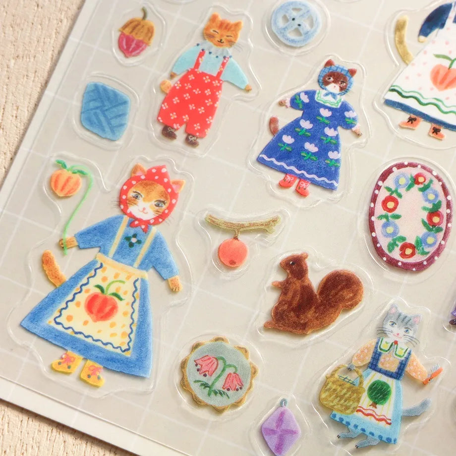 Pegatina de gatos y botones de Aiko Fukawa