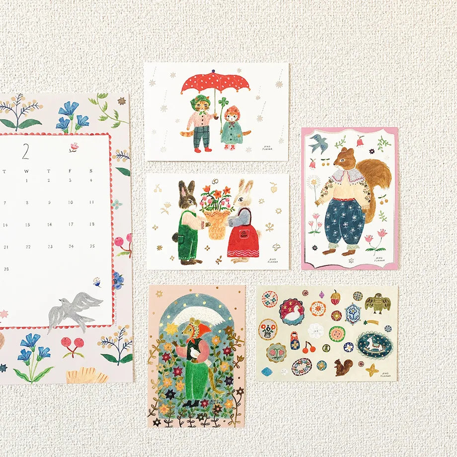 The gold foil stamping on the entire postcard shines brightly.
Full color printing is also applied to the back side.
It is also recommended to accompany gifts to loved ones or display them as an interior decoration in your room.

4 in x 6 in
Includes 1 post card