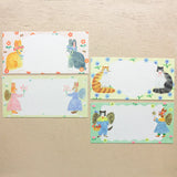 Illustration by Aiko Nukawa, featuring animals dressed in stylish clothes and cute flowers.
Since it uses fluorescent ink, the bright and vivid colors are adorable. Perfect for writing a small letter or thank-you note.

✨ Product Features

4 unique designs featuring whimsical animals and floral motifs
Perfect for short letters, thank‑you notes, or gift enclosures
Printed with fluorescent ink for vivid, eye‑catching color
Made with Mino washi, a traditional Japanese paper known for its soft texture and beaut
