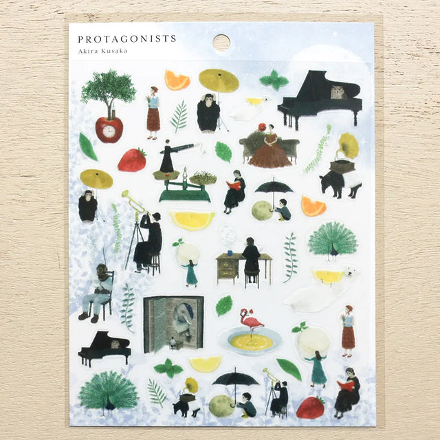 Stickers of illustrator Akira Kusaka. This sticker sheet is packed with beautiful drawings meant to evoke stories and memories.&nbsp;


Printed on PET material, the stickers have a smooth, durable finish that’s easy to peel and place - great for both everyday use and special projects.

✨ Product Details

Smooth, durable PET sticker material
Perfect for planners, journals, scrapbooking, and cardmaking
Backing Sheet Size: 141 × 188 mm
Sticker sheet size: 138 × 170 mm