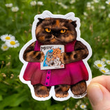 Allison Stoiser Art - Manga-Loving Tortoiseshell Cat Vinyl Sticker


This tortoiseshell Persian cat has strong feelings about manga, and she isn't afraid to share them. Be sure to follow her on TikTok if you want to hear her thoughts on Volume 57 of Meow!
