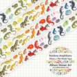 This washi tape features a series of my illustrations of colorful amphibians. You’ll find everything from dart frogs to toads, to axolotls to news and salamanders!