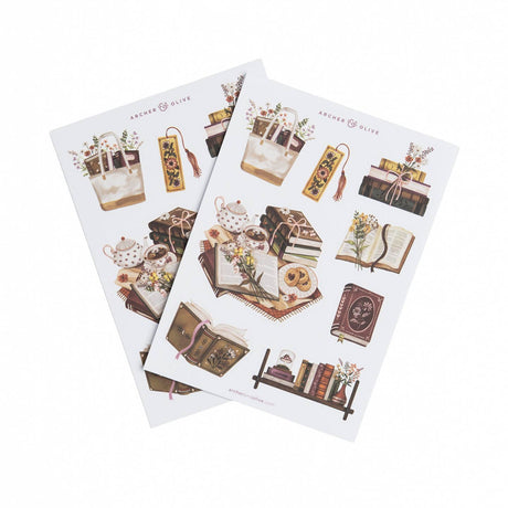 Archer and Olive Stickers: Bookshelf