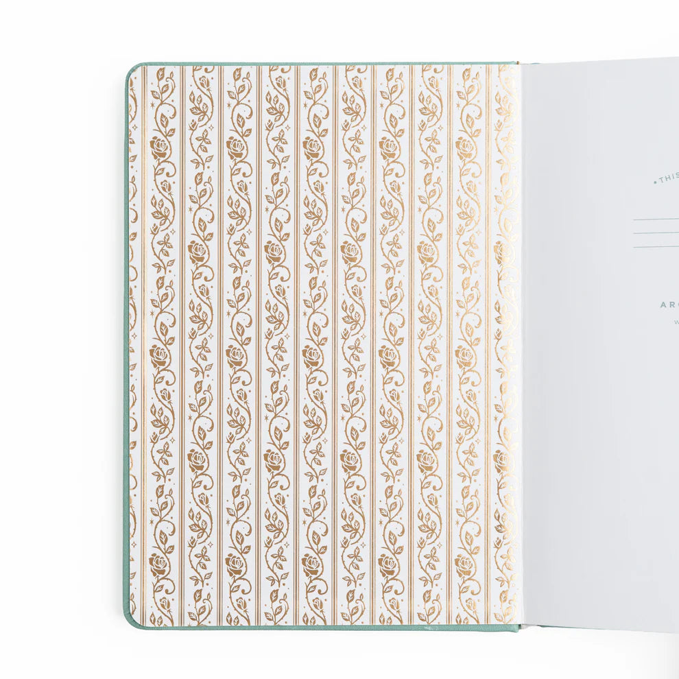 Inspired by quiet libraries, treasured stories, and the magic found between the pages, the Books of Beauty Notebook features a dreamy bookish vegan leather cover design with elegant metallic detailing—perfect for journaling, planning, and creative memory keeping.