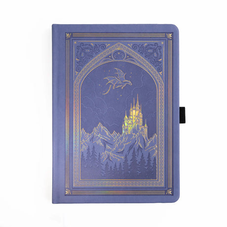 Step into a storybook world with the Dragon Spire Notebook—a bold, enchanting design made for dreamers, writers, and journal lovers who want their pages to feel like an adventure. Cover is vegan leather.