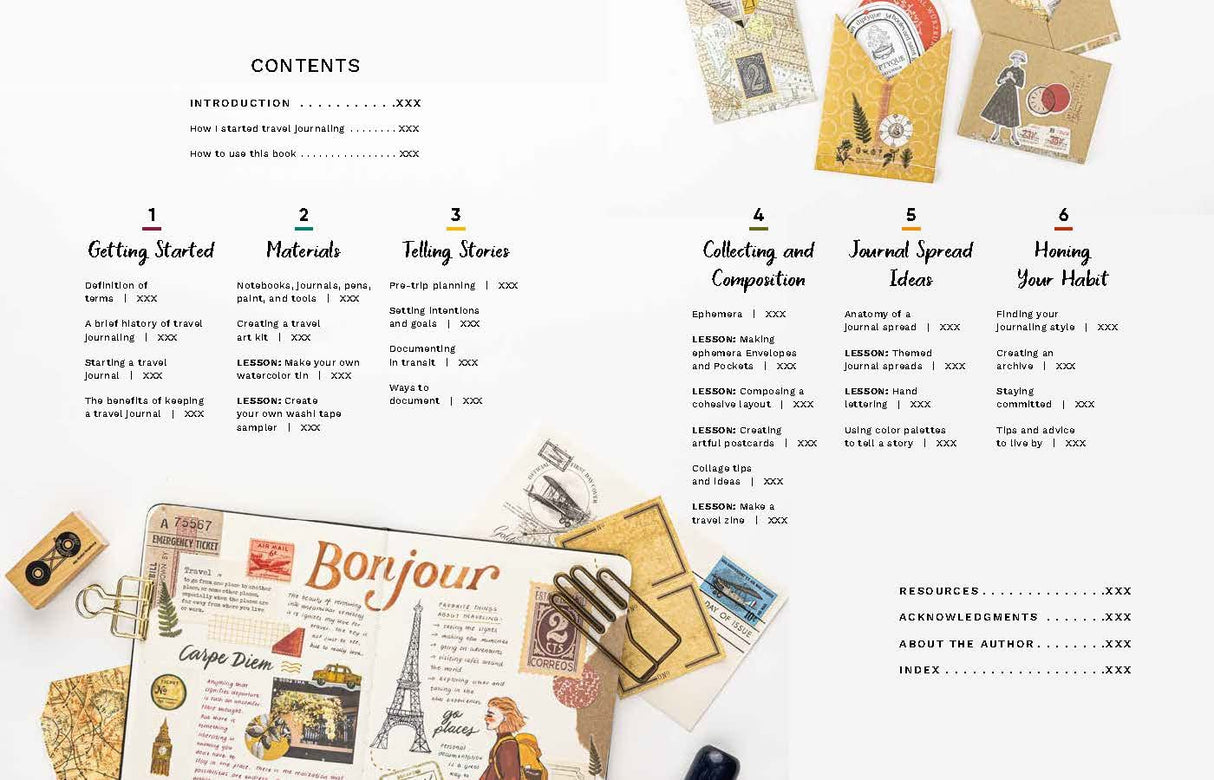 Learn how to create a one-of-a-kind travel journal that documents your adventures using drawing, painting, lettering, ephemera, and more.

Travel journaling is a fun, creative way to record the sights, sounds, smells, and flavors of life on the road. In The Art of the Travel Journal, you’ll find techniques, ideas, and inspiration for creating a lasting record of your travels that you’ll treasure for years to come. No experience is necessary, and you can bring your signature style or develop new ones as you 