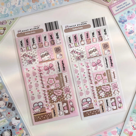 Bring your journal pages to life with our sticker sheets featuring original illustrations and characters! Thoughtfully designed for journals, planners, and creative minds, each sheet is filled with unique, hand-drawn elements to help you express your thoughts and decorate your pages with personality. Perfect for daily journaling, mood tracking, scrapbooking, or enhancing your planner spreads, these stickers add a touch of magic to every moment you document.

Product Type: Sticker Sheet