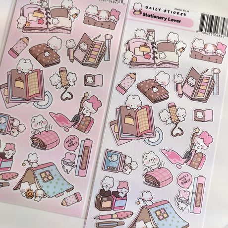Bring your journal pages to life with our sticker sheets featuring original illustrations and characters! Thoughtfully designed for journals, planners, and creative minds, each sheet is filled with unique, hand-drawn elements to help you express your thoughts and decorate your pages with personality. Perfect for daily journaling, mood tracking, scrapbooking, or enhancing your planner spreads, these stickers add a touch of magic to every moment you document.

Product Type: Sticker Sheet