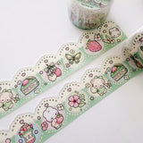 Matcha Strawberry Diecut Foil Washi Tape features cozy matcha and strawberry-themed designs with foil accents, this tape is perfect for journaling, planners, scrapbooking, and decorating happy mail.

Product details:

30 mm x 5 m